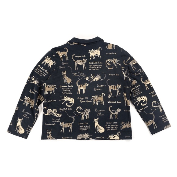 Jess & Jane Jacket for Cat Lovers, Zip Front - Picture 2 of 3